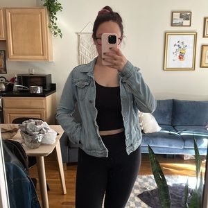 Light wash denim jacket